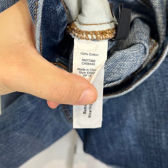 MADEWELL Denim Boy Shorts Thornecliff Wash Raw Hem 100% Cotton Denim Blue 26 - Picture 6 of 7